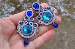 Kolczyki sutasz Szaro-niebieskie