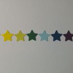 scrapki dla dzieci-kolorowe gwiazdki (200szt) - Dostępne kolory