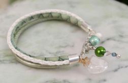 Bransoletka rzemykowa mięta