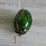 Jajeczko stylizowane jako efekt bursztynu - Ozdoba wielkanocna