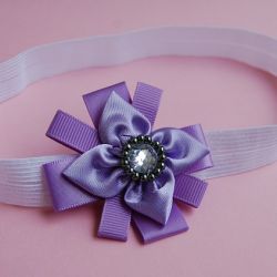 Opaska niemowlęca - "Elegancja w fiolecie"