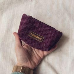 Burgundowa kosmetyczka MINI plecionka