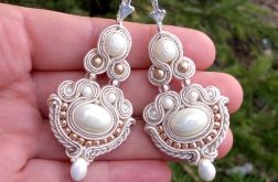 Kolczyki Krem & Złoto