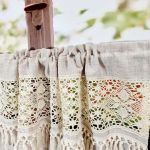 Zazdrostka Firanka Lniana z Frędzlami Boho do Kuchni SHABBY 100/50cm - 