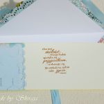 Kopertówka z okazji ślubu- turkusowy motyl - 