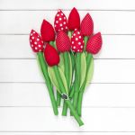 CZERWONE bawełniane tulipany - czerwone tulipany