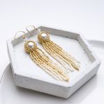 Ręcznie szyte kolczyki Solange - 