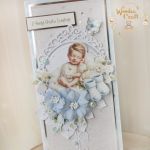 Kartka na chrzest święty "Candy Baby2" GOTOWA - 