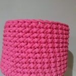 Koszyk na drobiazgi ze sznurka Fuksja - Wymiary i kolory wg potrzeb klienta