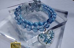 (Nie)zapomniana melodia - bransoletka z koralików i żywicy