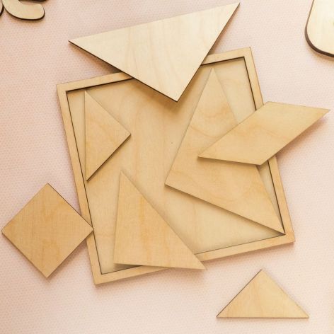 Układanka, puzzle, tangram drewniany