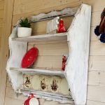 Rustykalna półka kuchenna, na kubki i talerze, Shabby Chic  - 