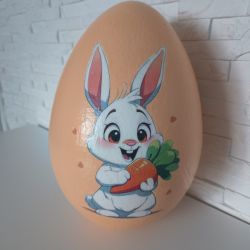 Jajko styropianowe 30 cm otwierane pomarańczowe