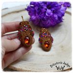 Kolczyki sutasz soutache brązowe Simple  - Bizuteria