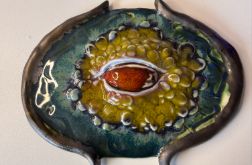 Oko smoka, ceramiczna dekoracja ścienna, rzeźba
