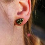 Turkusowe kolczyki "podniebny elf" - Model kolczyka w uchu
