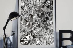 Plakat A2 grafika "aBSTRAKCJA pRZENIKALNA"