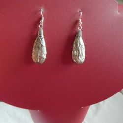 Kwarc tytanowy platerowany, kolczyki duże łezki w srebrze