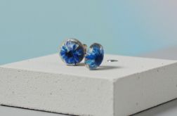 Szafirowe sztyfty z kwiatkiem