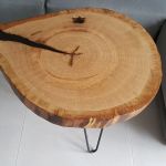 Stolik, plaster drewna - dąb - 