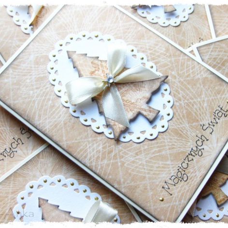 Kartka świąteczna z choinką