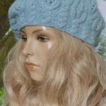 Rezerwacja beret w kolorze morskim  - beret z alpaki