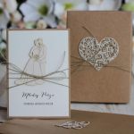 Rustykalna kartka ślubna z pudełkiem 27 - stylowa kartka ślubna