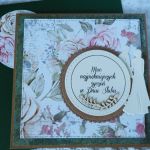 Kartka na ślub-Róże vintage - ślubna -różana z kopertą