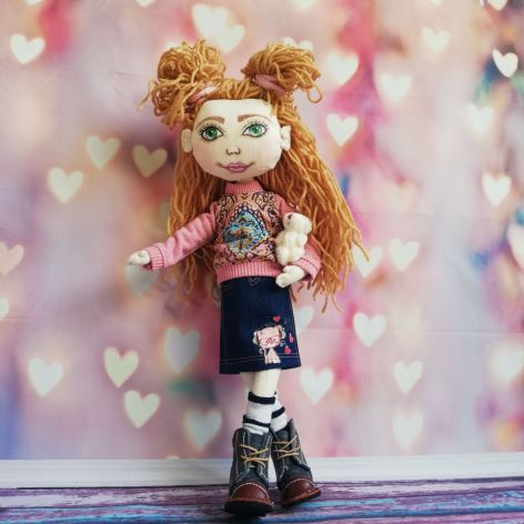 Lalka Kaśka, handmade doll, personalizowana lalka