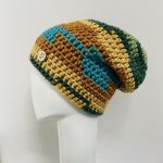 Gruba czapka beanie smerf kolorowa szydełkowa 9 - czapka zimowa