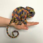 Kameleon szydełkowy wielokolorowy - 