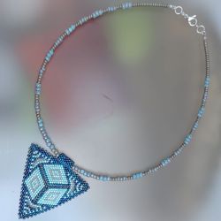 Naszyjnik Trójkąt Geometryczne Wzory Krótki 25.154