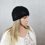 Czapka czarna 01 - Czapka ażurowa