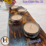 Świecznik drewniany buk Honey Touch żywica Sue Ellen No. 21 - 