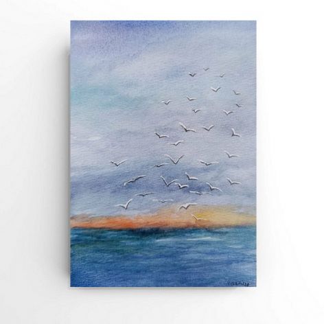 Morze 1-akwarela formatu A5