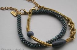 komplet bransoletek gold & blue coral
