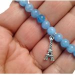 Bransoleta z kamieni akwamarynu - mądrość i odwaga - bransoletka akwamaryn