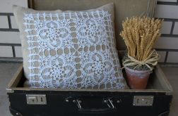 Lniana poszewka "Prowansalski szyk w kwadracie"