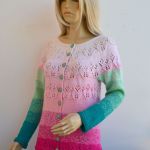 Kolorowy sweterek ombre - letni sweterek