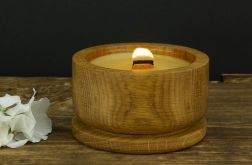 Sojowa, zapachowa świeca w drewnie dębowym