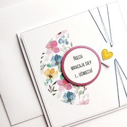 Kartka handmade powrotu do zdrowia wyjątkowa