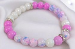 Bransoletka na gumce róż przekładki