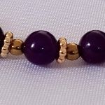 Bransoletka seria "Talizman Ochronny" Ametyst +Hematyt - 