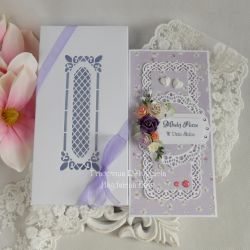 Ślubna kartka DL w pudełku z okienkiem 12