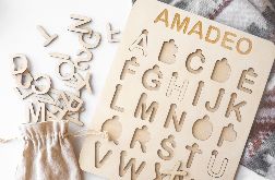 Układanka alfabet - drukowane litery