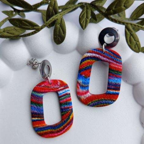 "Irma I" - kolczyki z gliny polimerowej. 