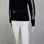 Bluzka HAND MADE czarna - Sweter szydełkowy