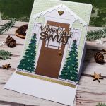Kartka świąteczna - drzwi 6 - Kartka stojąca