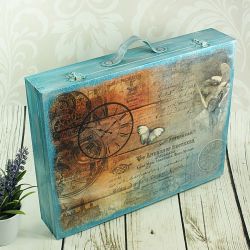 walizka wspomnień- vintage w turkusach (dr11)