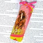 Zakładka do książki z konikiem - Prezent dla dziewczynki jeżdżącej konno